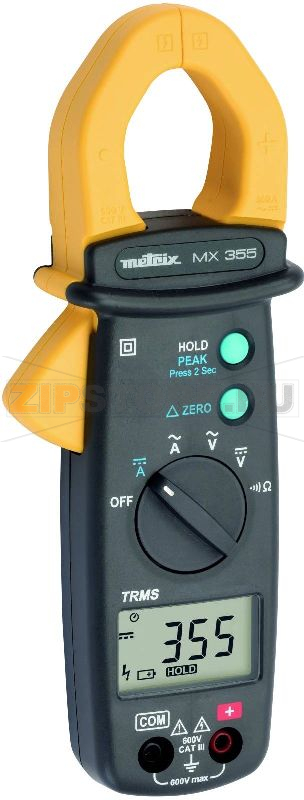 Клещи токовые, цифровые, CAT III, 600 В, 6000 точек Metrix MX 355 