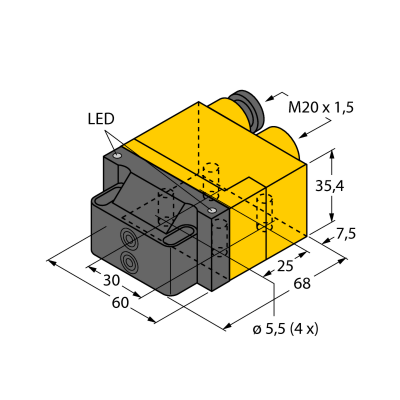 Датчик индуктивный Turck NI4-DSU26TC-2ADZ30X2 