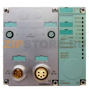 SIMATIC DP, ГОЛОВНАЯ СБОРКА ETHERNET/IP ДЛЯ ET 200PRO, ДО 12 МОДУЛЕЙ, ВКЛ. ПУСКАТЕЛИ ЭЛЕКТРОДВИГАТЕЛЕЙ, БЕЗ ПОДДЕРЖКИ SAFTEY-МОДУЛЕЙ. ВСТРОЕННЫЙ 2Х-ПОРТОВЫЙ КОММУТАТОР, ПО ДЛЯ НАСТРОЙКИ В КОМЛЕКТЕ (DVD) Siemens ZNX:EIP200PRO 