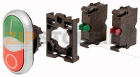 Кнопка двойная без фиксации, 1НО, 1НЗ Eaton M22-DDL-GR-X1/X0-K1001-BVP