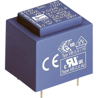 Трансформатор PCB, 1x230 В, 1x6 В/AC, 1 Вт, 166 мА Block VB 1,0/1/6