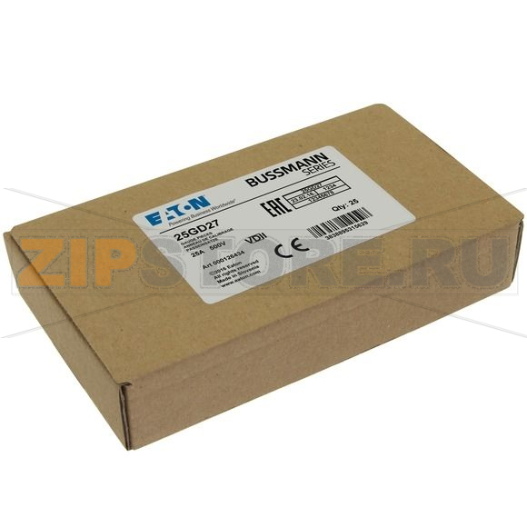 Контактный винт, 25 A, AC 500 В, D2, IEC, с цветовым кодом Eaton GAUGE PIECE D2 25A 500V FOR E27 