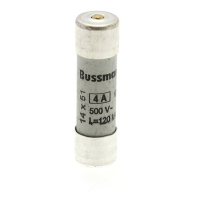 Предохранитель, 4 A, AC 500 В, 120 кА, 14x51 мм, gL/gG, IEC Eaton CYL GG 14, 3X51 4A/STR