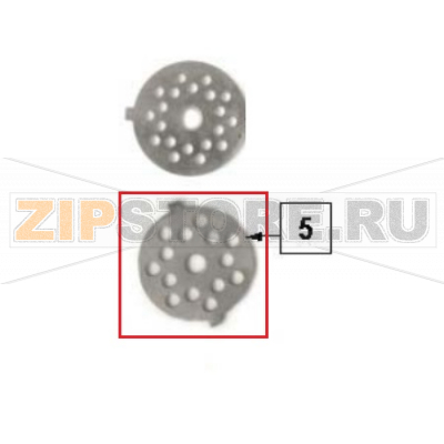 Chopper Plate .25 1/4” – 6,4 mm Dia.Holes - 14 Holes KitchenAid FGA  Chopper Plate .25 1/4” – 6,4 mm Dia.Holes - 14 Holes KitchenAid FGA 

Запчасть на сборочном чертеже под номером: 5

Название запчасти KitchenAid на английском языке: Chopper Plate .25 1/4” – 6,4 mm Dia.Holes - 14 Holes KitchenAid FGA 