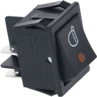 INTERRUTTORE BIPOLARE NERO 16A 250V