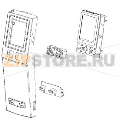 Панель передняя с LCD дисплеем в сборе Godex ZX1200Xi Панель передняя (левая) с LCD дисплеем в сборе для принтера этикеток Godex ZX1200Xi