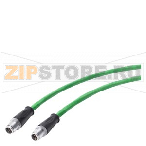 IE TP Cord M12-180/M12-180, pre-assembled IE Flexible Cable with 2 M12 connectors., (x-coded) Length 5.0 m Siemens 6XV1878-5HH50 