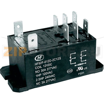 Реле электромагнитное 12 В/DC, 30 А, 1 шт Hongfa HF92F-012D-2A21S 