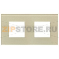 Рамка двухместная, двухмодульная, жемчужное стекло ABB 2CLA227200N3501