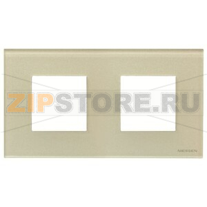 Рамка двухместная, двухмодульная, жемчужное стекло ABB 2CLA227200N3501 