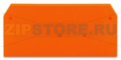 End and intermediate plate; 2.5 mm thick; orange Wago 281-329 