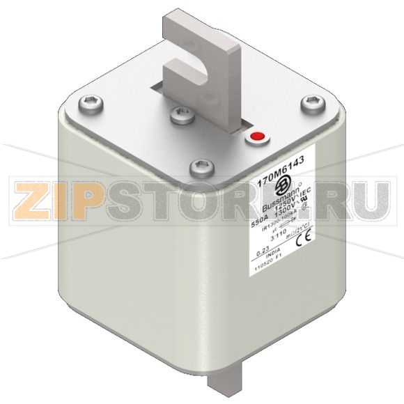 Предохранитель, 550 A, AC 1250 В, 100 кА, size 3, 76x90x139 мм, aR, DIN, IEC Eaton FUSE 550A 12 
