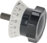 KNOB WATCH BLACK ø 12x82 mm
