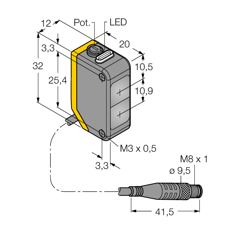 Датчик фотоэлектрический Turck Q20PDQ 