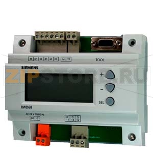 RWD68 - Универсальный контроллер, AC 24 V, 1 аналоговый и 1 дискретный выход Siemens RWD68 