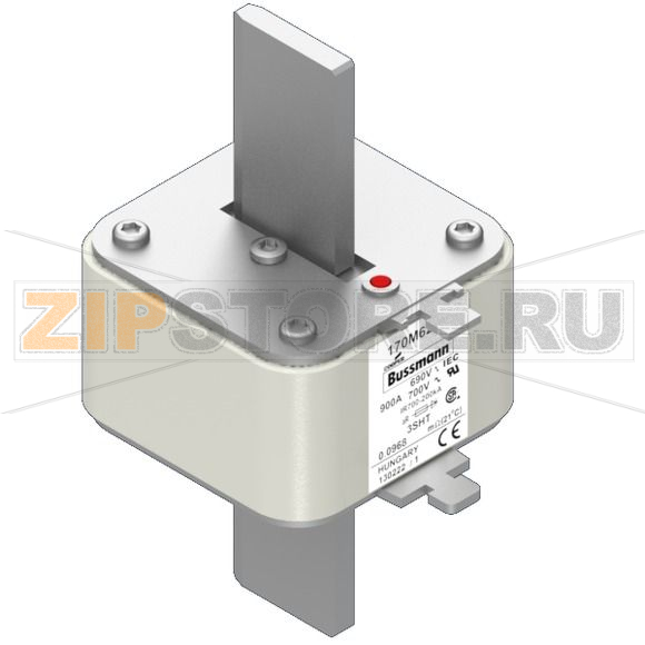 Предохранитель, 900 A, AC 690 В, size 3, 76x76x150 мм, aR, IEC Eaton FUSE 900A 690V 3SHT AR UC 