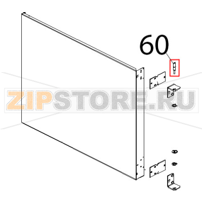 Perno filettato sup. porta Unox XB 403G Perno filettato sup. porta Unox XB 403GЗапчасть на деталировке под номером: 60