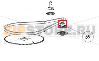 Corona Albero Rinvio Z14 Sigma SL 80   Corona Albero Rinvio Z14 Sigma SL 80Запчасть на сборочном чертеже под номером: 59Название запчасти Sigma на итальянском языке: Corona Albero Rinvio Z14 Sigma SL 80