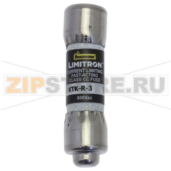 Предохранитель, 3 A, AC 600 В, 200 кА, 10x38 мм, CC, UL, быстродействующий Eaton CLASS CC FAST AC 