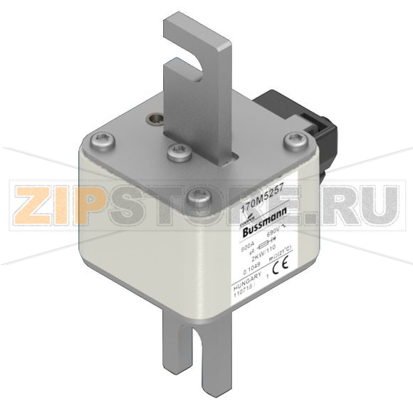 Предохранитель, 800 A, AC 690 В, 100 кА, size 2, 61x77x138 мм, aR, IEC Eaton FUSE 800A 690V 2KW 