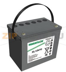 Marathon ХL12V70 (L12V55)  Аккумулятор Marathona  ХL12V70 (L12V55) Характеристики: Напряжение - 12 В; Емкость - 55 Ач; Габариты: длина 272 мм, ширина 166 мм, высота 190 мм, вес: 22  кг