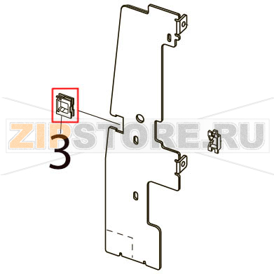 Edge guard LES-1010 Toshiba TEC SP40II Edge guard LES-1010 Toshiba TEC SP40IIЗапчасть на деталировке под номером: 3