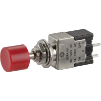 Кнопка 250 В/AC, 3 А, 1 x вкл/вкл, с фиксацией, 1 шт TRU Components TC-PA102A1RT