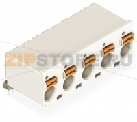 1-conductor THT female header; 1.4 mm O solder pin; угловые; 2,5 мм; Шаг контактов 7,5 мм; 3-пол.; светло-серые Wago 2092-3373