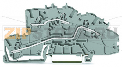 Многоуровневые клеммы для монтажа; 4 mm; L/L; Push-in CAGE CLAMP®; 2,50 mm; серые Wago 2003-7642 