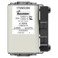 Предохранитель, 80 A, AC 1250 В, 100 кА, size 1, 45x59x75 мм, aR, IEC UL Eaton FUSE 80A 1250V