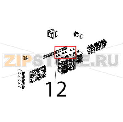 Clip di fissaggio per teleruttori Unox XBC 905 Clip di fissaggio per teleruttori Unox XBC 905Запчасть на деталировке под номером: 12