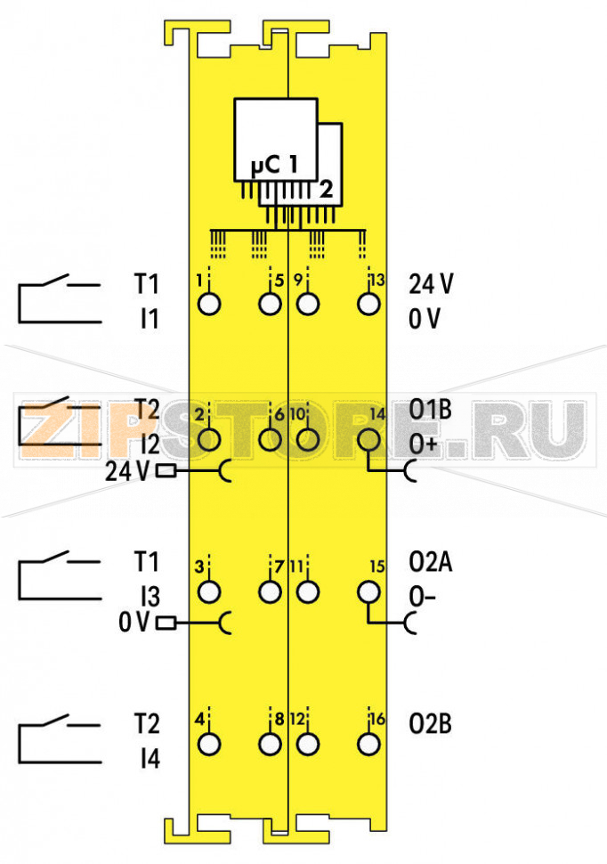 Отказоустойчивый 4/2-канальный дискретный вход/выход; тока; 10 A; PROFIsafe V2.0 iPar; желтые Wago 750-666/000-003 