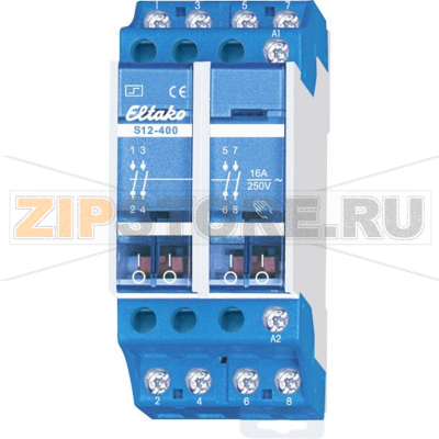 Реле импульсное на DIN-рейку 230 В, 10 А, 2300 Вт, 1 шт Eltako S12-400-230V 