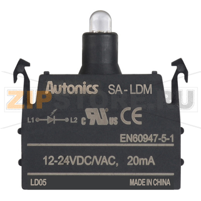 Блок контактов 12-24 В/АC/DC, 50/60 Гц, тип: модульный, индикатор: белый Autonics SA-LDM 