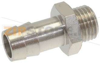 НИКЕЛИРОВАННЫЙ ПАТРУБОК ДЛЯ ШЛАНГА Ø 1/4&quot;M Ø 12 