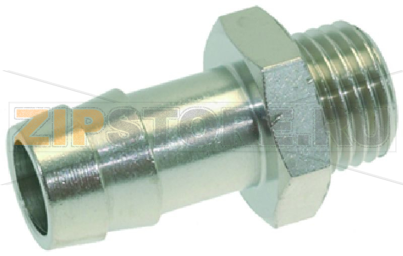 НИКЕЛИРОВАННЫЙ ПАТРУБОК ДЛЯ ШЛАНГА Ø 1/4"M Ø 12 