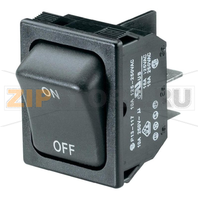Переключатель клавишный 250 В/AC, 10 А, 1 x выкл/вкл, 1 шт SCI R13-117A-01 