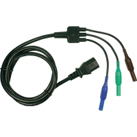 Провода измерительные, штекер: 4 мм, розетка IEC C13, 1.50 м, синий, зеленый, коричневый Cliff CIH29