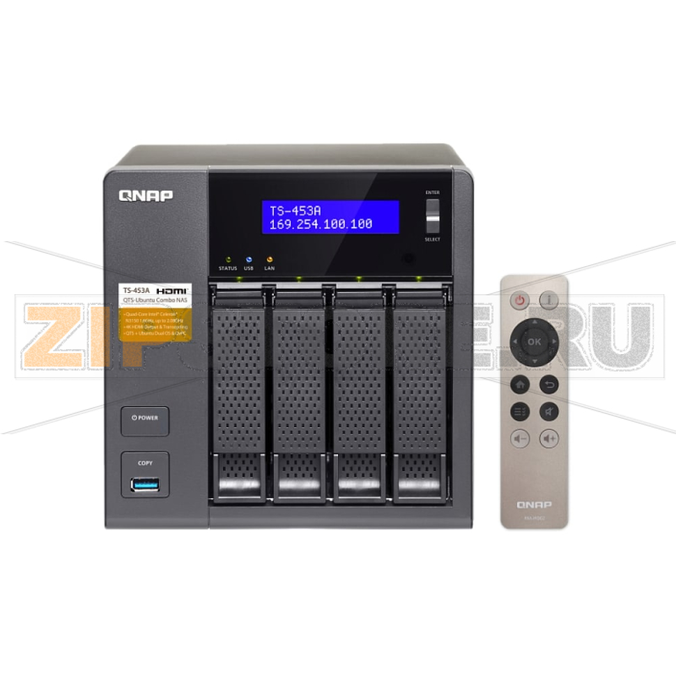 Накопитель сетевой QNAP TS-453A 