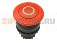 Кнопка грибовидная, RMQ-Titan, без фиксации, красная, с маркировкой Eaton M22S-DP-R-X0