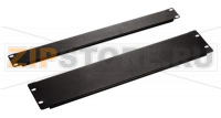 Hyperline BPB19-1U-RAL9005 Фальш-панель на 1U, с щеточным вводом, цвет черный (RAL 9005)