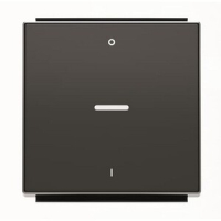 Клавиша для одноклавишных выключателей/переключателей/кнопок с символом "I/O" и линзой подсветки, чёрный бархат ABB 2CLA850140A1501