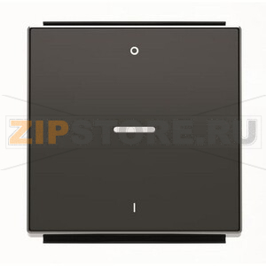 Клавиша для одноклавишных выключателей/переключателей/кнопок с символом &quot;I/O&quot; и линзой подсветки, чёрный бархат ABB 2CLA850140A1501 