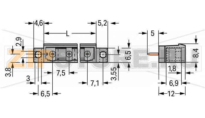 MCS MIDI Classic Вилка THT; 1.0 x 1.0 mm solder pin; прямые; зажимное кольцо; Шаг контактов 7,5 мм; 10-пол.; серые Wago 231-240/040-000 Исполнение с выводами под запрессовку обеспечивает крепление к печатной плате без пайки100% защита от неправильного подсоединенияВозможны варианты кодировки...