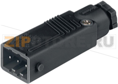 Разъем питания прямоугольный 10 А, 400 В, 3+PE, IP54, черный Hirschmann 932143100 