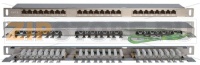 Hyperline PPHD-19-24-8P8C-C6-SH-110D Патч-панель высокой плотности 19'', 0.5U, 24 порта RJ-45, категория 6, Dual IDC, экранированная