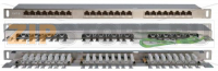 Hyperline PPHD-19-24-8P8C-C6-SH-110D Патч-панель высокой плотности 19'', 0.5U, 24 порта RJ-45, категория 6, Dual IDC, экранированная