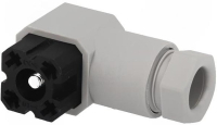 Разъем квадратный, IP65, 4 контакта Hirschmann G 4 W 1 F GREY