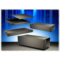 Корпус алюминиевый 330x421x44 мм, черный, 1 шт Hammond RM1U1913SBK