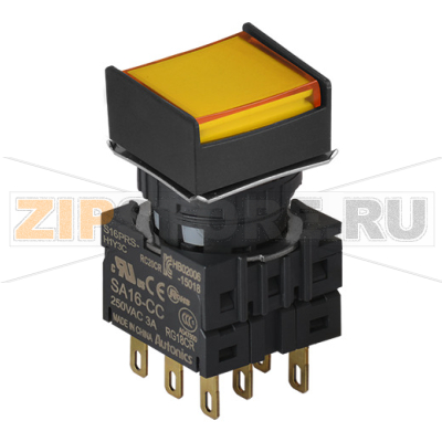 Выключатель кнопочный, Ø отверстия: 16 мм Autonics S16PRS-H1Y3C 